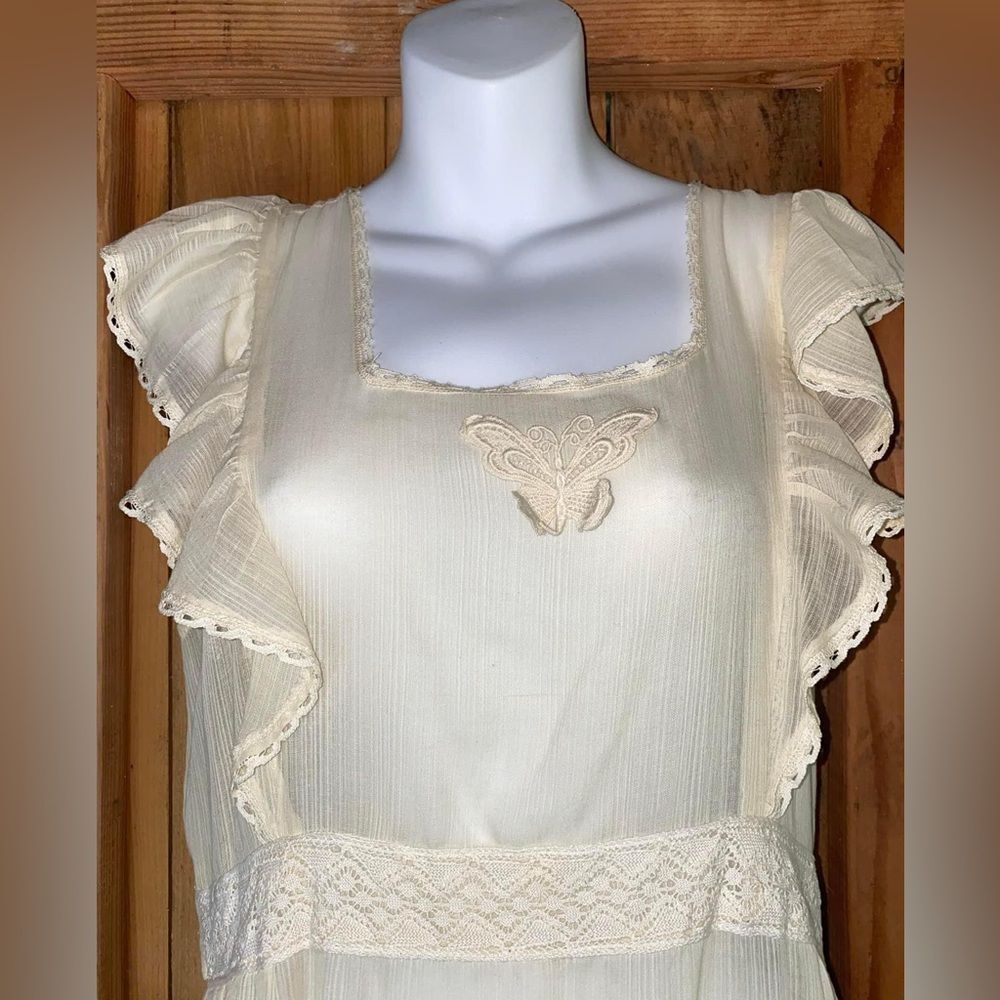 Vintage Lane Bryant Tall Shop Crepe Gauze Pinafore - Picture 2 of 9